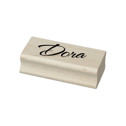 Dora name cursive decorative script font rubber stamp
