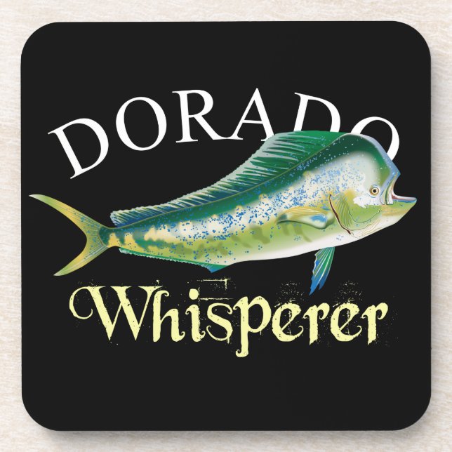 Dorado Whisperer Dark Beverage Coaster (Front)