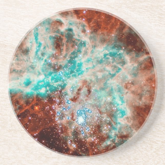 Doradus Nebula Birthing Planets Sandstone Coaster (Front)