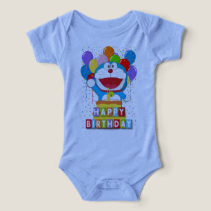 Doraemon with Cake and Balloon Art  Infant T-shirt