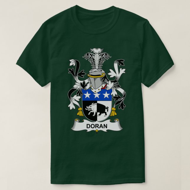 Doran Coat of Arms Family Crest  T-Shirt (Design Front)