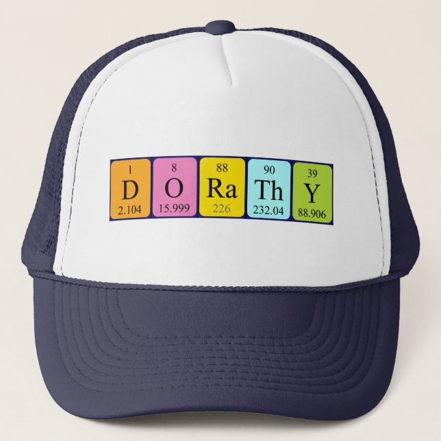 Dorathy periodic table name hat (Front)