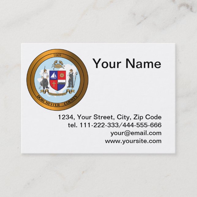 Dorchester County seal Business Card (Front)