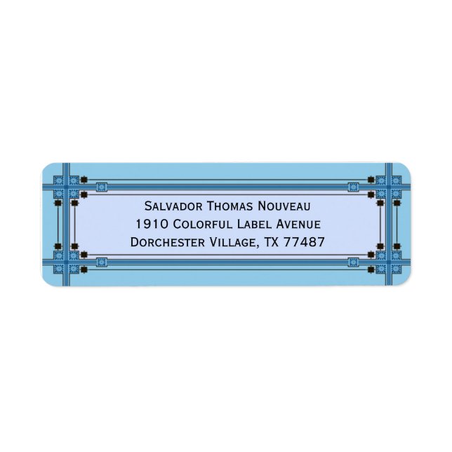 Dorchester in Light Blue and Royal Blue Label (Front)