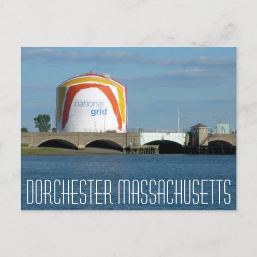 Dorchester Massachusetts Boston Gas Tank Postcard