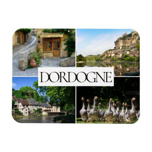 Dordogne landscapes collage travel photo magnet