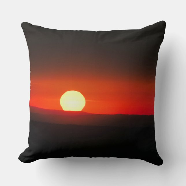 Dordogne Sunrise Throw Pillow (Front)