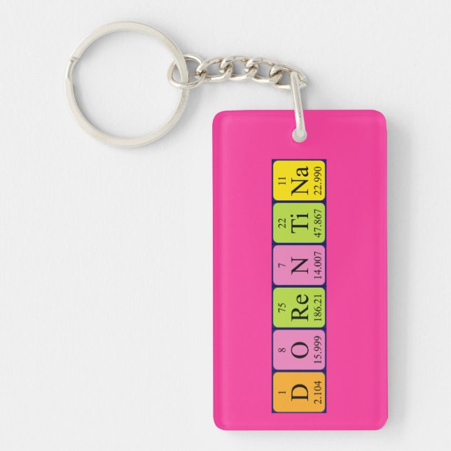 Dorentina periodic table name keyring (Front)