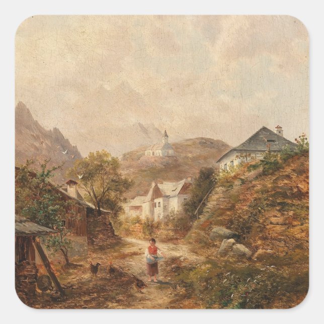 Dorf – Emil Barbarini Square Sticker (Front)