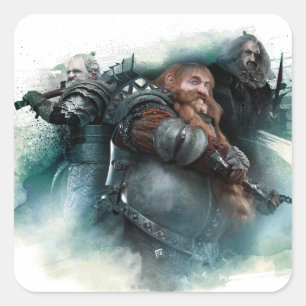 Dori, Bombur, & Oin Graphic Square Sticker