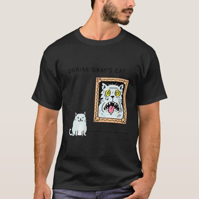 Dorian Gray's Cat Teeshirt From Skunkbear  T-Shirt (Front)
