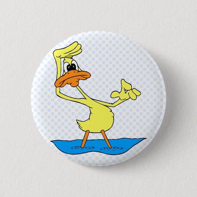 Doris Duck Pinback Button (Front)