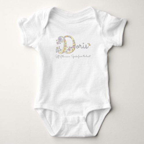 Doris girls name  meaning D monogram shirt