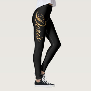 Doris gold Design Lettering Leggings