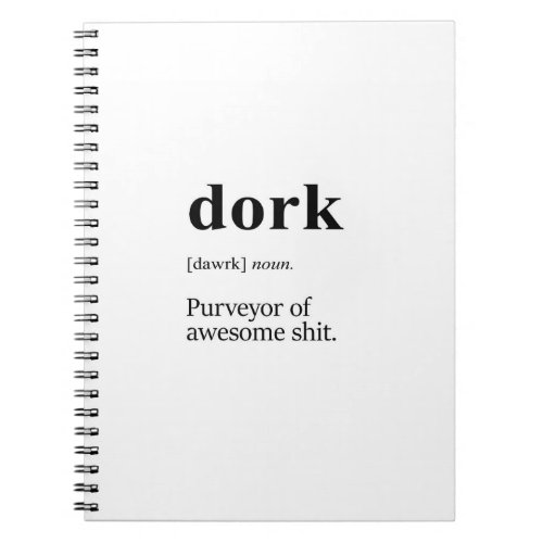 Dork definition notebook