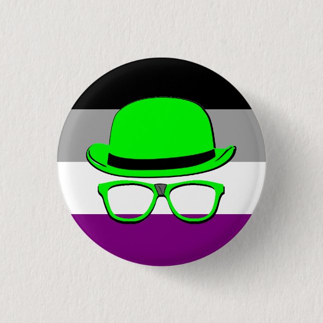 Dork Night Ace Pride Button (Front)
