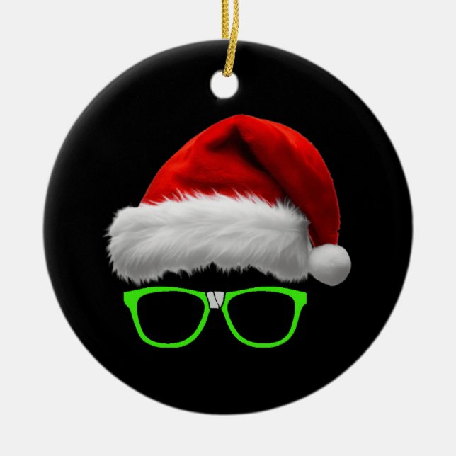 Dork Night Before Christmas Ceramic Ornament (Front)