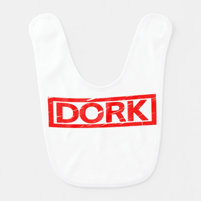 Dork Stamp Baby Bib (Front)