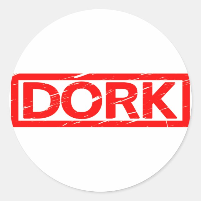 Dork Stamp Classic Round Sticker (Front)