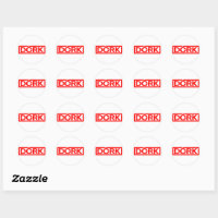 Dork Stamp Classic Round Sticker Zazzle