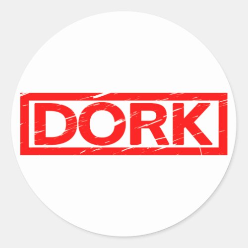 Dork Stamp Classic Round Sticker