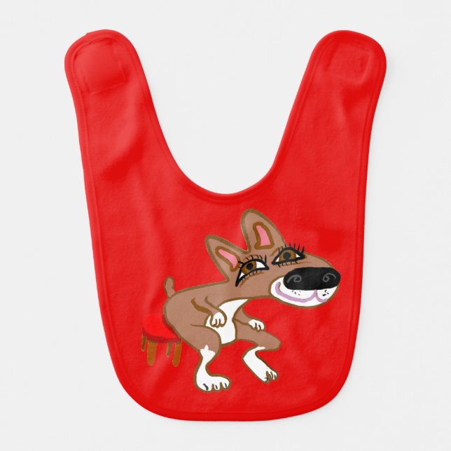 Dork The Dog 🐶  Baby Bib (Front)