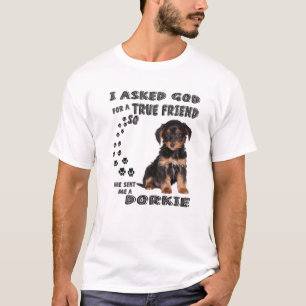 Dorkie Quote Mom, Doxie Yorkie Dad, Cute Doxie Yor T-Shirt