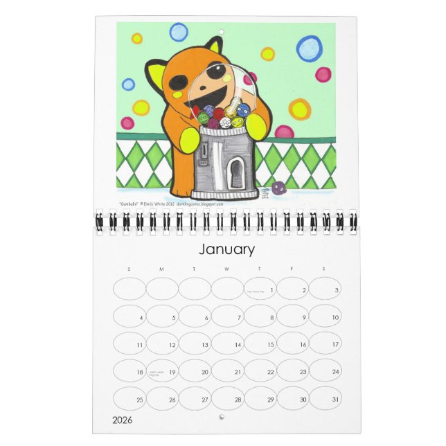 Dorkling 2013 Monthly Wall Calendar humor comic (Jan 2026)