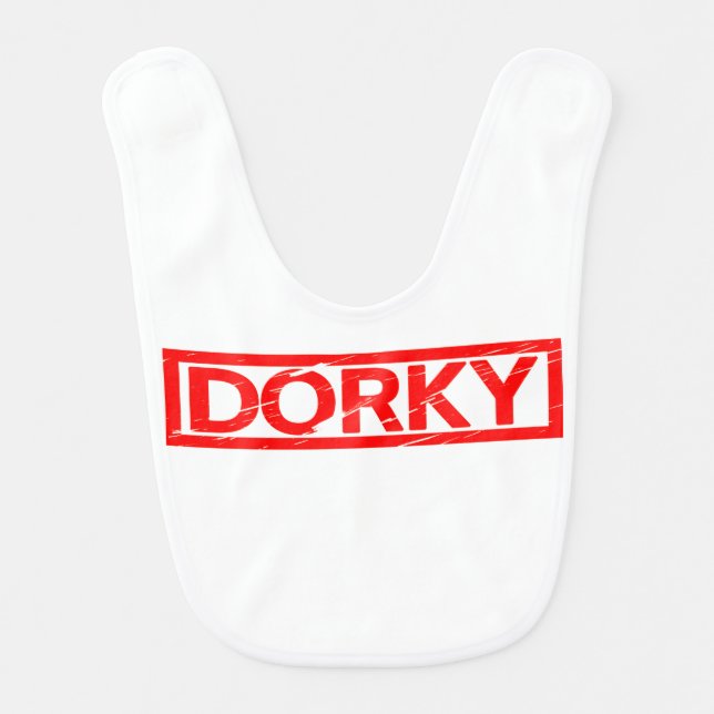 Dorky Stamp Baby Bib (Front)