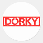 Dorky Stamp Classic Round Sticker