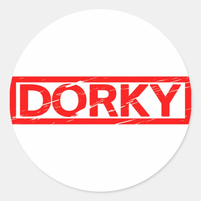 Dorky Stamp Classic Round Sticker (Front)