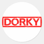 Dorky Stamp Classic Round Sticker