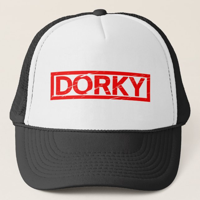 Dorky Stamp Trucker Hat (Front)