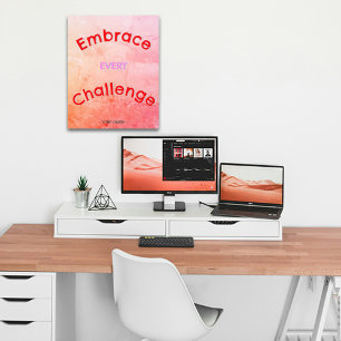Dorm Decor Positive Vibe Quote Custom Name Poster