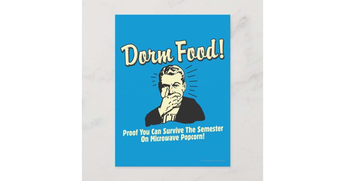 Dorm Food Survive Microwave Popcorn Postcard Zazzle