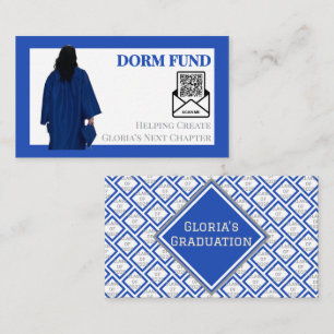 Dorm Fund Graduation QR Code Insert Blue Gray