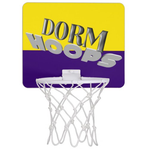 Dorm Hoops purple and gold