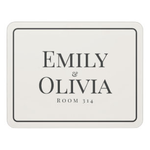 Dorm Room Door Sign Personalized Name Room Sign