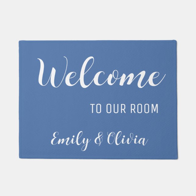 Dorm room doormat with name(s) (Front)