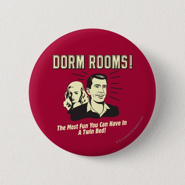 Dorm Room: Most Fun Twin Bed Button (Front)