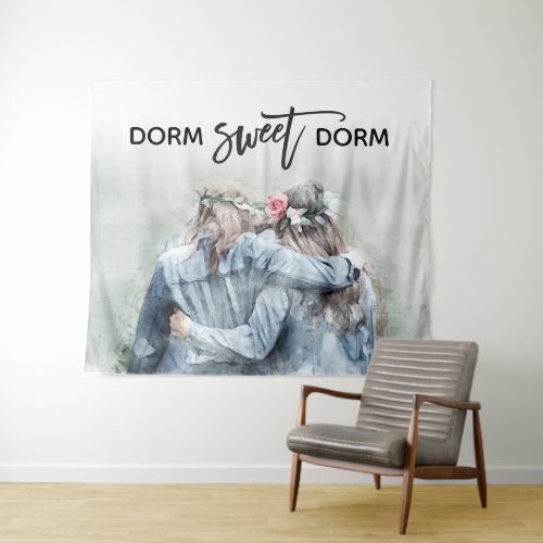 Dorm Sweet Dorm College Room Mates Wall Hanging Tapestry