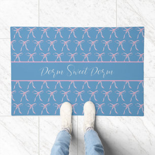 Dorm Sweet Dorm Pink Bow Pattern Rug