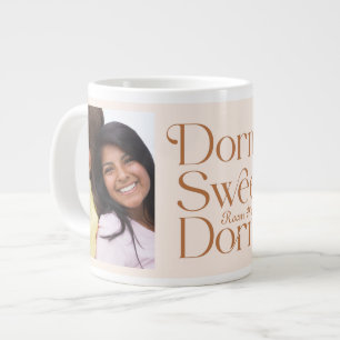 Dorm Sweet Dorm Two Photo Terracotta Giant Coffee Mug