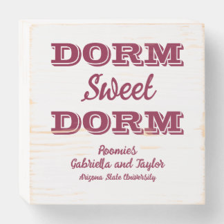 Dorm Sweet Dorm Wood Box Sign 