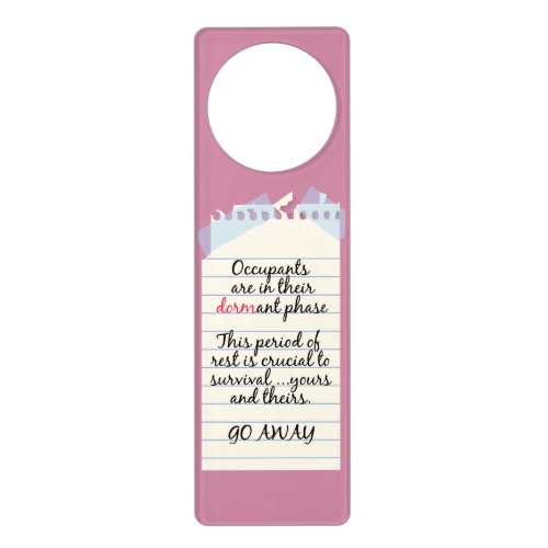 Dormant Phase Door Hanger