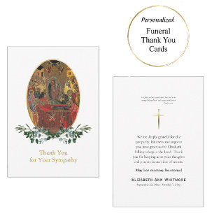 Dormition of the Theotokos Orthodox Funeral        Thank You Card