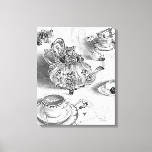 Dormouse Art Canvas Alice in Wonderland Art