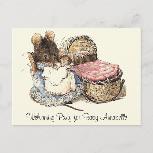 Dormouse Baby Shower Welcoming Party Invitation