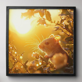 Dormouse in Surrey Hedge Sunrise Peel And Stick Photo Tile