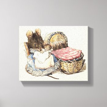Dormouse Mother And Child Canvas Print by kidslife at Zazzle